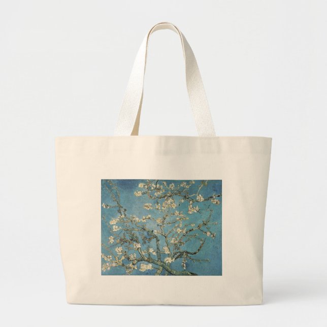 Vincent van Gogh | Almond branches in bloom, 1890 Large Tote Bag (Front)