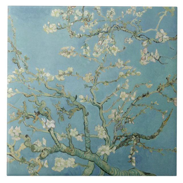 Vincent van Gogh - Almond tree in blossom Ceramic Tile (Front)