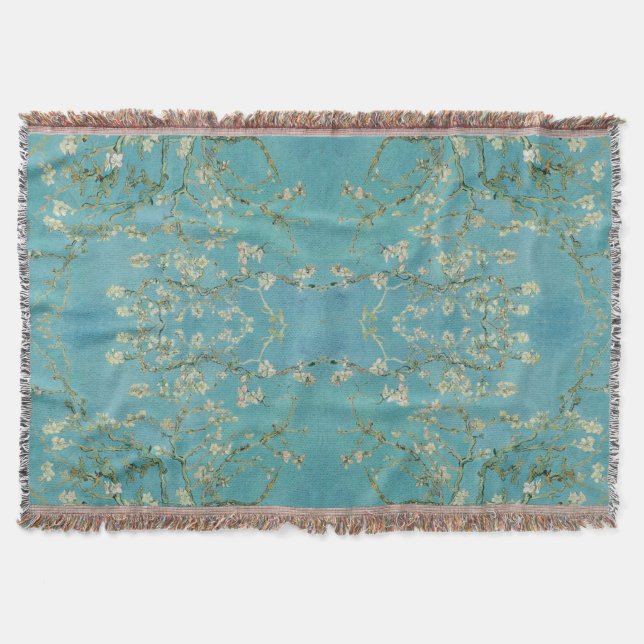 Vincent van Gogh – Almond tree in blossom Throw Blanket (Front)