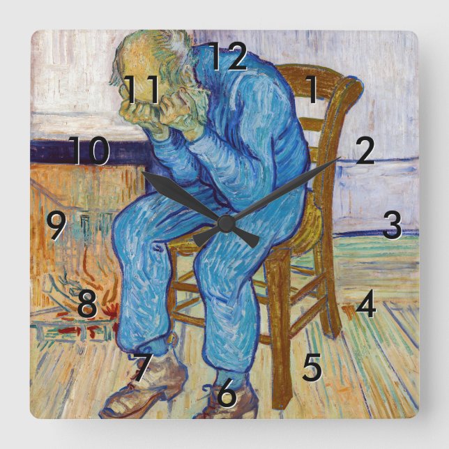 Vincent van Gogh - At Eternity's Gate Square Wall Clock (Front)