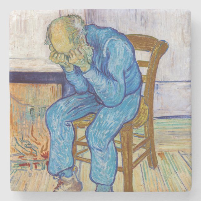 Vincent van Gogh - At Eternity's Gate Stone Coaster (Front)