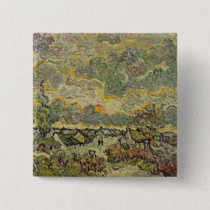 Vincent van Gogh Autumn landscape, 1890 15 Cm Square Badge
