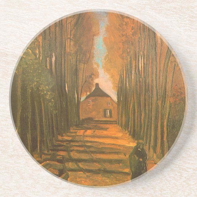 Vincent van Gogh - Avenue of Poplars in Autumn Coaster (Front)