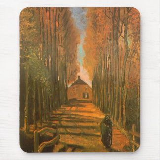 Vincent van Gogh - Avenue of Poplars in Autumn Mouse Pad