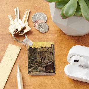 Vincent van Gogh, Backyards of Old Houses, Antwerp Key Ring