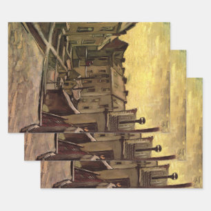 Vincent van Gogh, Backyards of Old Houses, Antwerp Wrapping Paper Sheet