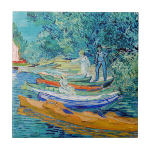 Vincent van Gogh - Bank of the Oise at Auvers Ceramic Tile