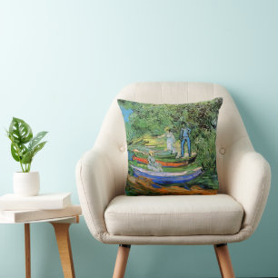 Vincent van Gogh - Bank of the Oise at Auvers Cushion