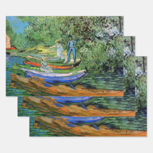 Vincent van Gogh - Bank of the Oise at Auvers Wrapping Paper Sheet