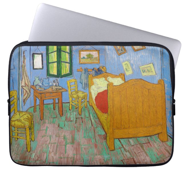 Vincent Van Gogh Bedroom. Impressionism vintage Laptop Sleeve (Front)