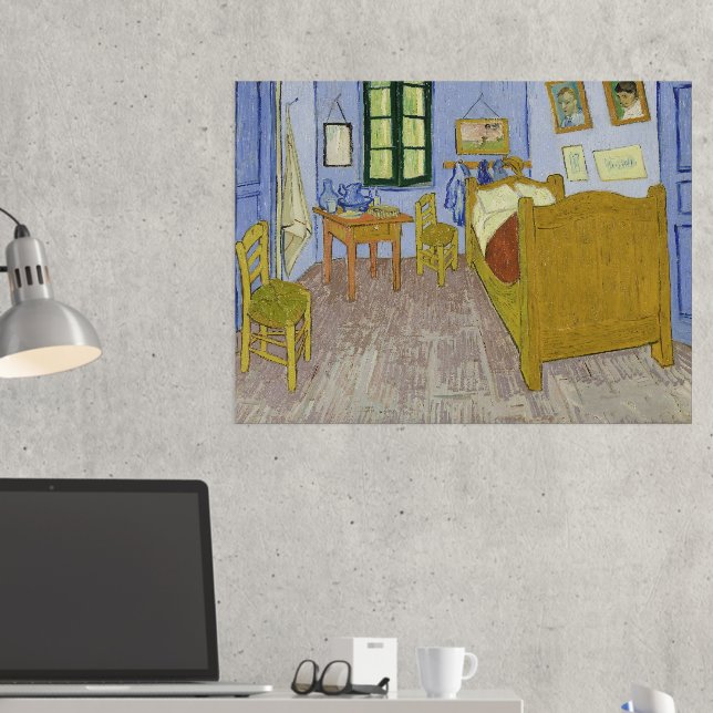 Vincent Van Gogh, Bedroom in Arles, 3rd Version Foil Prints (In Situ (Desk 2))