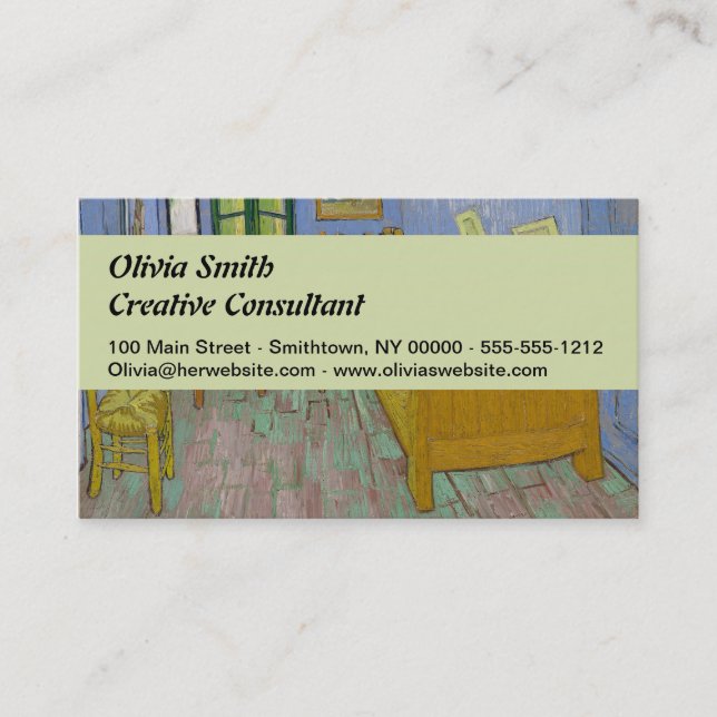 Vincent Van Gogh Bedroom Painting Business Card (Front)