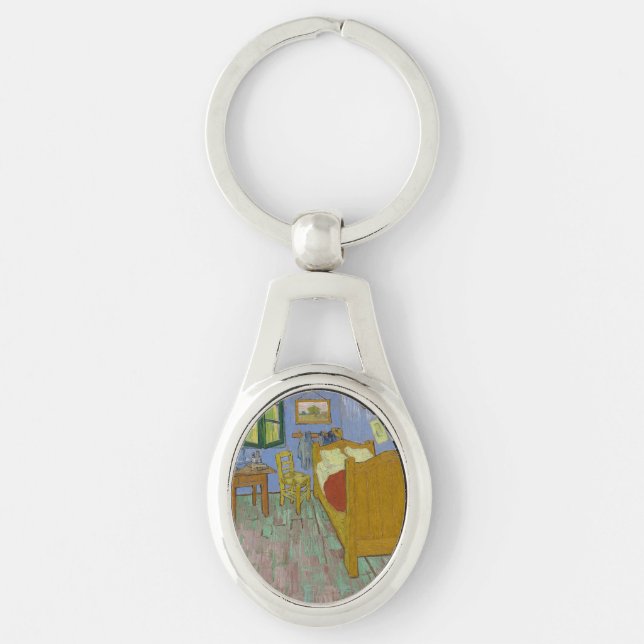 Vincent Van Gogh Bedroom Painting Key Ring (Front)