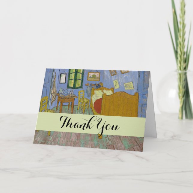 Vincent Van Gogh Bedroom Painting Thank You Card (Front)