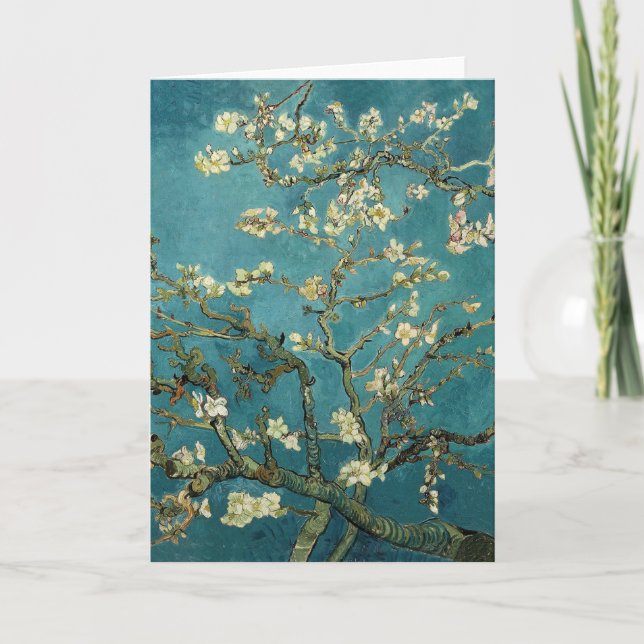 Vincent Van Gogh -  Blossoming Almond Tree Card (Front)