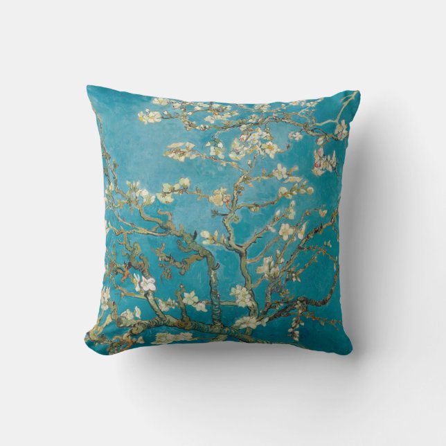 Vincent van Gogh Blossoming Almond Tree enhan Cushion (Front)