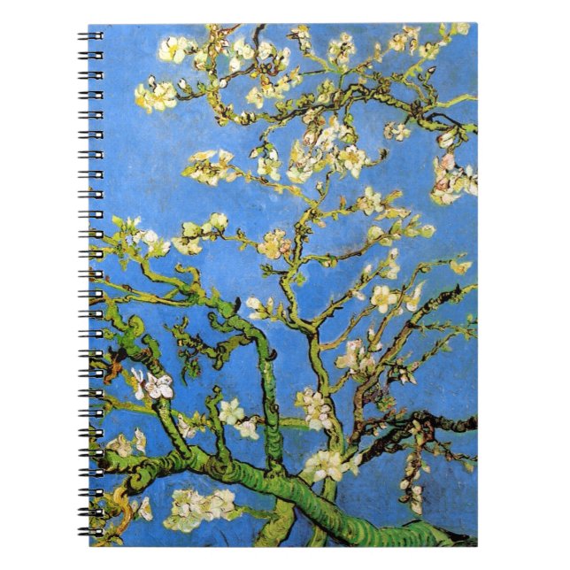 Vincent Van Gogh - Blossoming Almond Tree Fine Art Notebook (Front)
