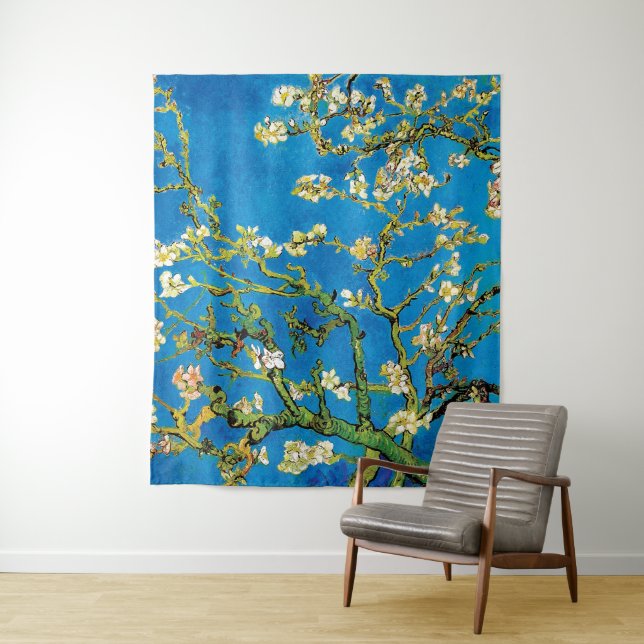 Vincent Van Gogh - Blossoming Almond Tree Fine Art Tapestry (In Situ)