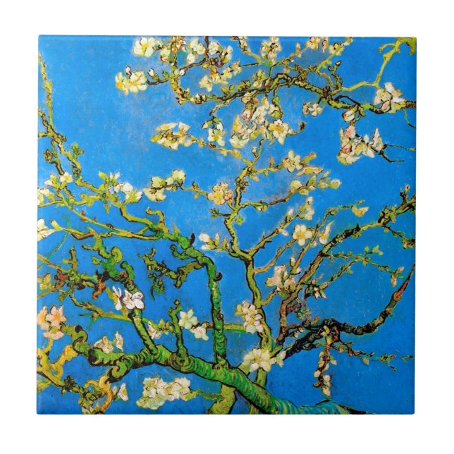 Vincent Van Gogh - Blossoming Almond Tree Fine Art Tile (Front)
