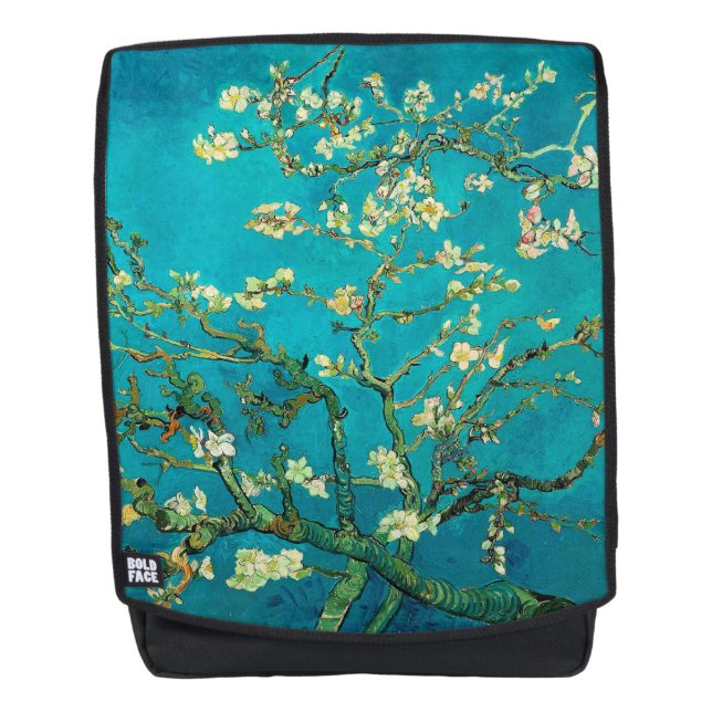 Vincent Van Gogh Blossoming Almond Tree Floral Art Backpack (Front)