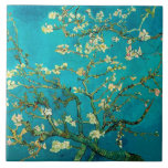 Vincent Van Gogh Blossoming Almond Tree Floral Art Ceramic Tile<br><div class="desc">Vincent Van Gogh Blossoming Almond Tree Vintage Floral Art Blossoming Almond Tree is an 1890 painting by Dutch post-impressionist artist Vincent van Gogh. Almond Blossoms is a group of several paintings made in 1888 and 1890 by Vincent van Gogh in Arles and Saint-Rémy, southern France of blossoming almond trees. Flowering...</div>