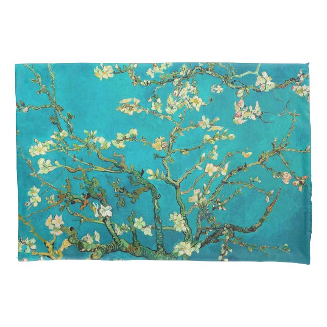 Vincent Van Gogh Blossoming Almond Tree Floral Art Pillowcase (Front)