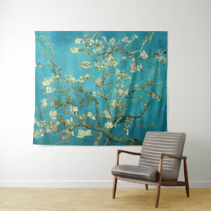 Vincent Van Gogh Blossoming Almond Tree Floral Art Tapestry