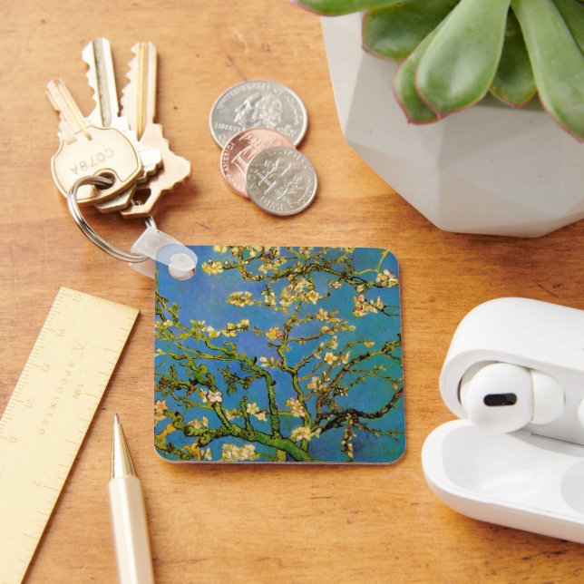 Vincent van Gogh - Blossoming Almond Tree Key Ring (Desk)