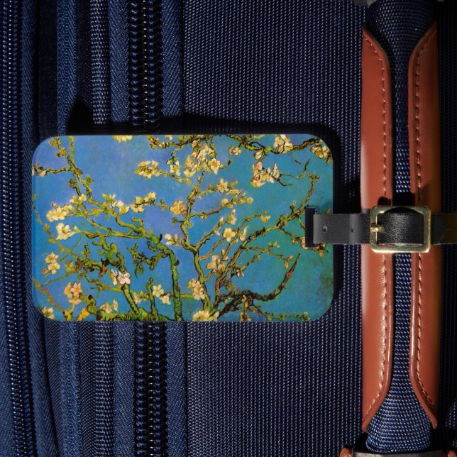 Vincent van Gogh - Blossoming Almond Tree Luggage Tag (Front Insitu 4)