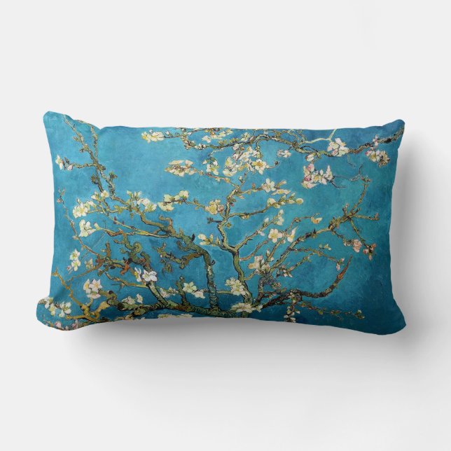 Vincent van Gogh, Blossoming Almond Tree Lumbar Cushion (Front)