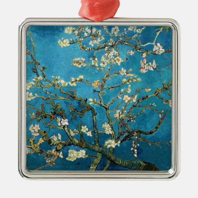 Vincent van Gogh, Blossoming Almond Tree Metal Ornament (Front)