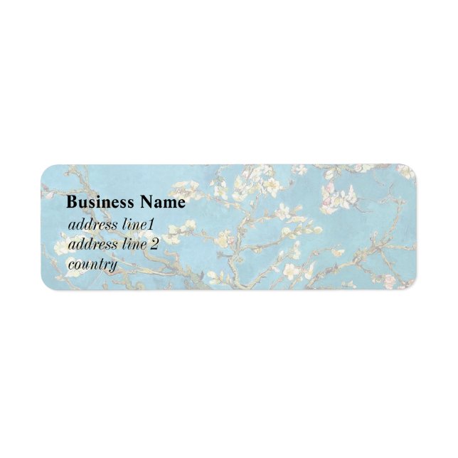 Vincent van Gogh, Blossoming Almond Tree Return Address Label (Front)