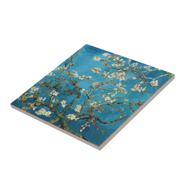 Vincent van Gogh, Blossoming Almond Tree Tile (Side)