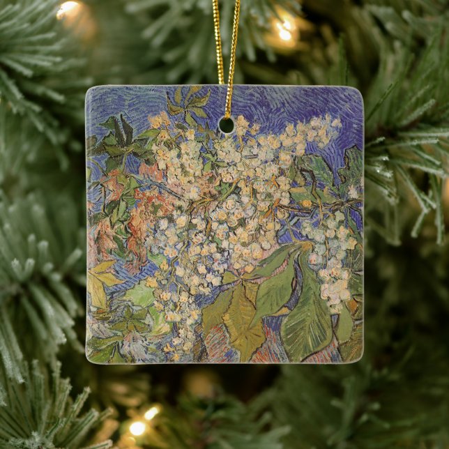 Vincent van Gogh - Blossoming Chestnut Branches Ceramic Ornament (Tree)