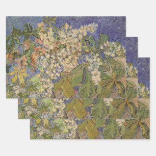 Vincent van Gogh - Blossoming Chestnut Branches Wrapping Paper Sheet