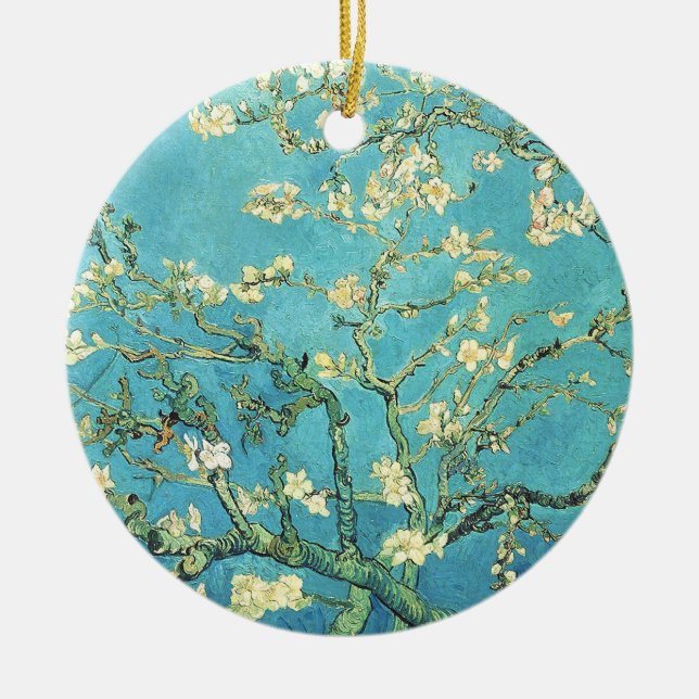 Vincent van Gogh Blossomong Almond Tree    Ceramic Ornament (Front)