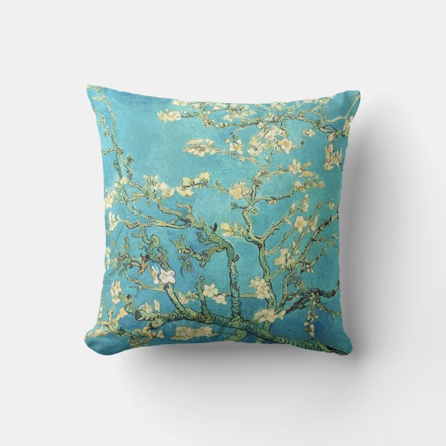 Vincent van Gogh Blossomong Almond Tree  Cushion (Front)