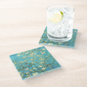 Vincent van Gogh Blossomong Almond Tree Glass Coaster