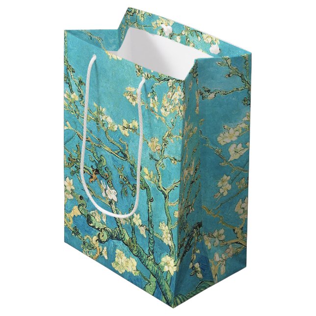 Vincent van Gogh Blossomong Almond Tree     Medium Gift Bag (Front Angled)