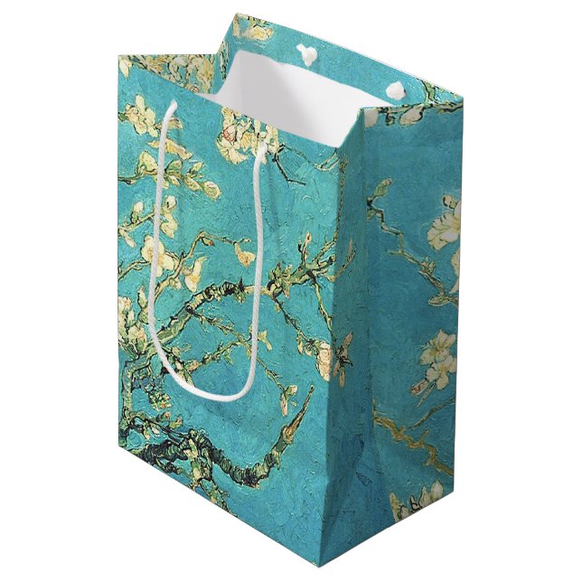 Vincent van Gogh Blossomong Almond Tree     Medium Gift Bag (Front Angled)