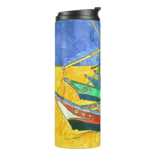 Vincent van Gogh Boats at Saintes-Marie watercol   Thermal Tumbler