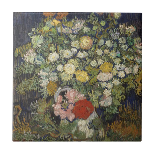 Vincent Van Gogh | Bouquet of Flowers in a Vase Ceramic Tile (Front)