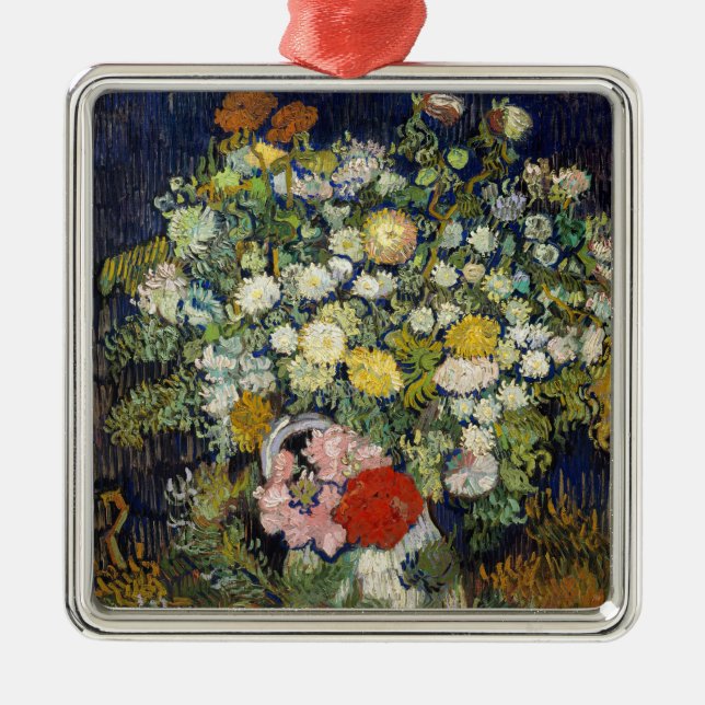 Vincent van Gogh - Bouquet of Flowers in a Vase Metal Ornament (Front)