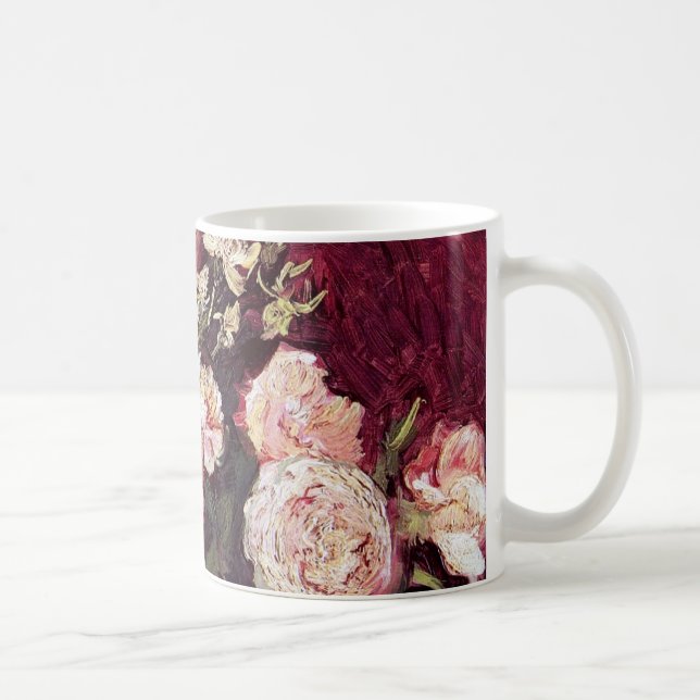 Vincent Van Gogh - Bowl with Peonies & Roses Coffee Mug (Right)