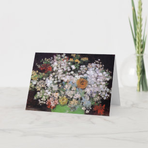 Vincent Van Gogh - Bowl With Zinnias Fine Art Card