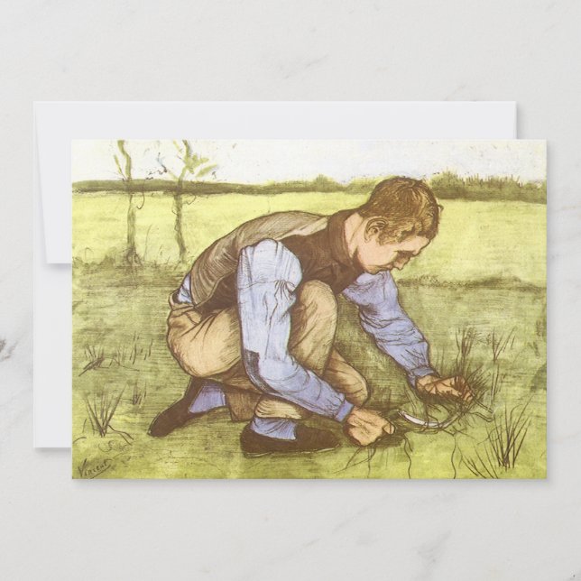 Vincent van Gogh - Boy Cutting Grass with Sickle (Front)