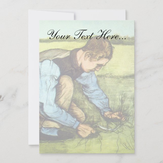 Vincent Van Gogh - Boy Cutting Grass with Sickle (Front)