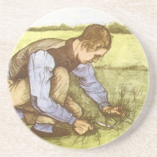 Vincent van Gogh - Boy Cutting Grass with Sickle Coaster