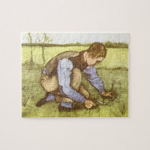 Vincent van Gogh - Boy Cutting Grass with Sickle Jigsaw Puzzle