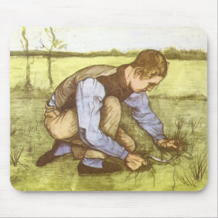 Vincent van Gogh - Boy Cutting Grass with Sickle Mouse Pad